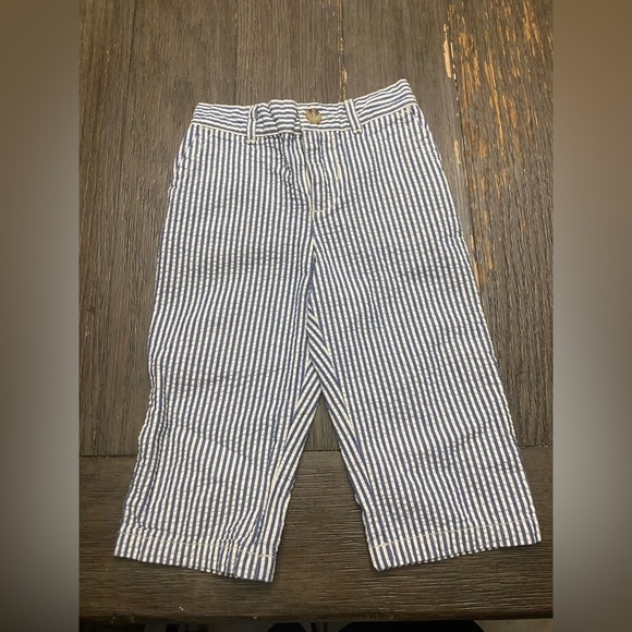 Polo Ralph Lauren Other - Polo Ralph Lauren Pants Baby Boy Blue & White SeerSucker Pants  Sz 12M